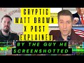 Matt Brown Posted This and I Had to Respond – Hidden Occult Meaning Inside!