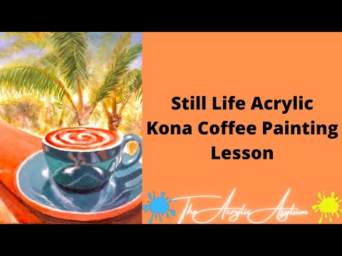 Acryl-Stillleben-Malkurs: Kona-Kaffeetasse