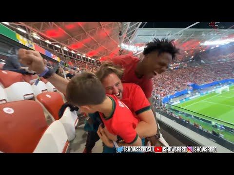 iShowSpeed Celebrates With Random Family After Portugual Scores 😂