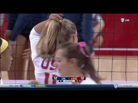 Women's Volleyball: USC 3, Cal 0 - Highlights 10/21/16
