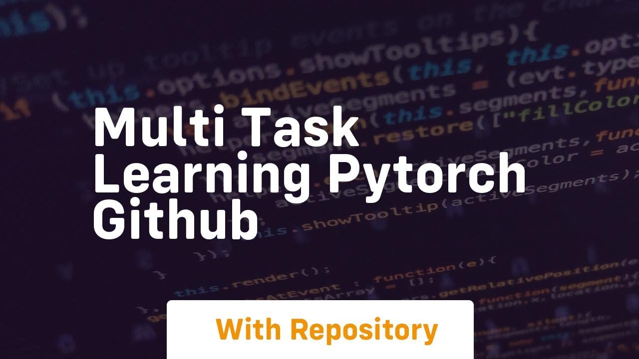 multi task learning pytorch github