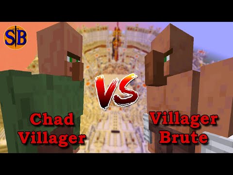Chad Villager vs Villager Brute | Minecraft mob battle