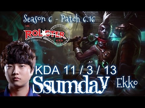 KT Ssumday EKKO vs KARMA MID - Patch 6.16 KR Ranked | League of Legends