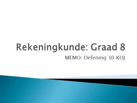 REKENINGKUNDE GRAAD 8: 15 Junie 2020 - periode 4 (15084)