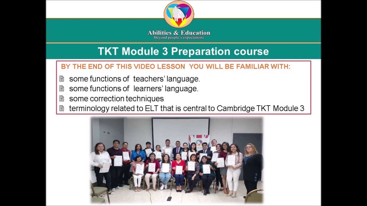 TKT Module 3 terminology