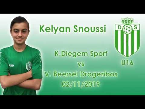 Kelyan Snoussi U16 - K Diegem Sport vs Verbr Beersel Drogenbos (02-11-2019)