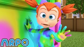 Download lagu Robot Over The Rainbow! | Arpo the Robot | Funny Cartoons for Kids | @ARPOTheRobot mp3