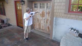 Wood garage door restoration and staining - Minneapolis | St Paul MN