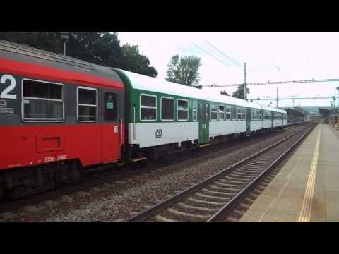 Odjezd vlaku Ex 145 Landek v zajímavém řazení - Zábřeh na Moravě, 7. 7. 2013