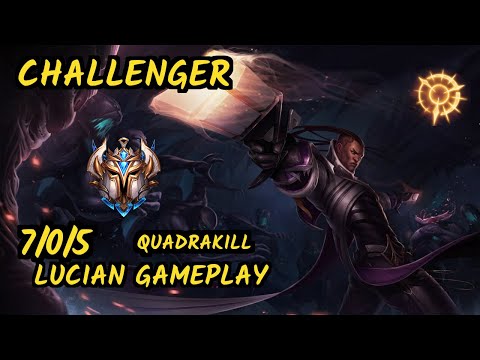 Deft (LUCIAN) vs YASUO  - QUADRAKILL 7/0/5 KDA BOTTOM ADC CHALLENGER GAMEPLAY - KR