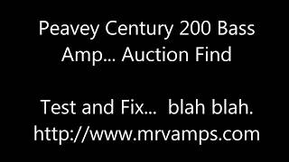 Video thumbnail for Peavey Century 200 Series Bass Amplifier.   Clean up/Fix Up by DeadKoby