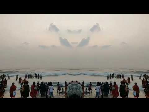 Beautiful morning at Mahabalipuram beach