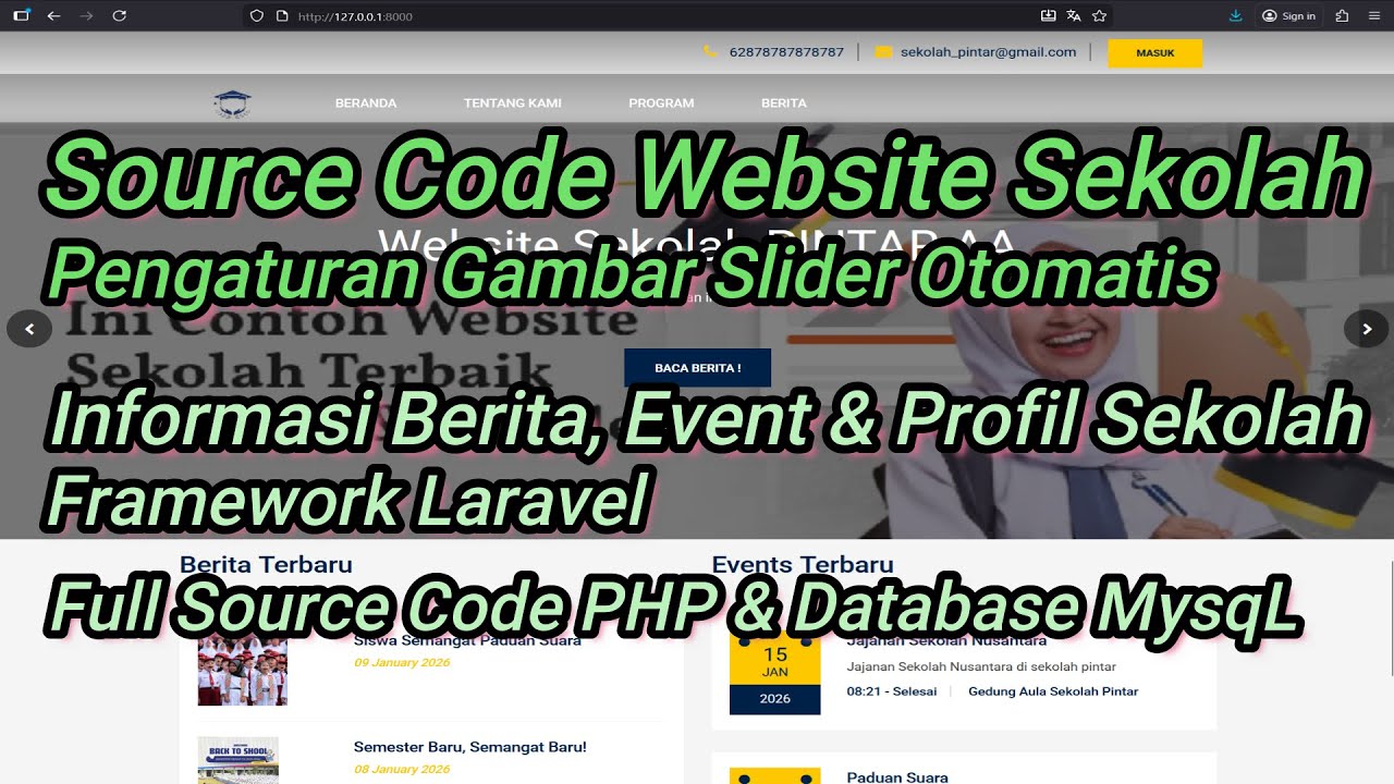 Full-Featured School Website Source Code | Laravel School Information System Source Code