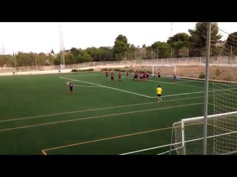 Gol del Rayo SAB Juvenil al Aldaia. 06/09/14. Es el 3-0