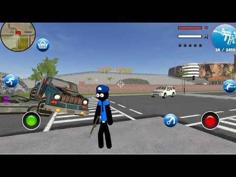 US Police Stickman Rope Hero Vegas Gangster Crime | Android Gameplay