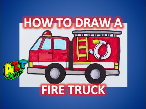How to Draw a FIRE TRUCK