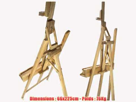 Artina Ensemble de peinture -Chevalet « Barcelona » en bois de hêtre +Set de peinture aquarelle