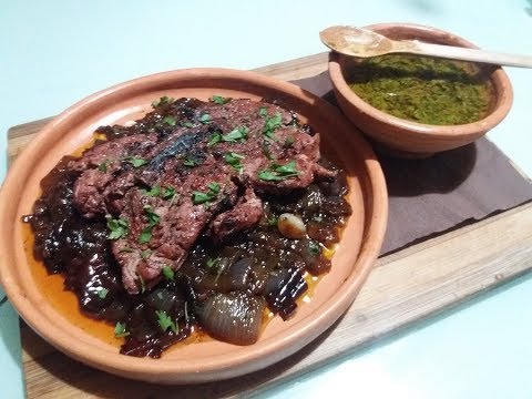 MEMORIES OF MACEDONIA ~ DZIGER / CRN DROB NA SKARA (Barbeque Liver with Carmalized Onions and Dip)