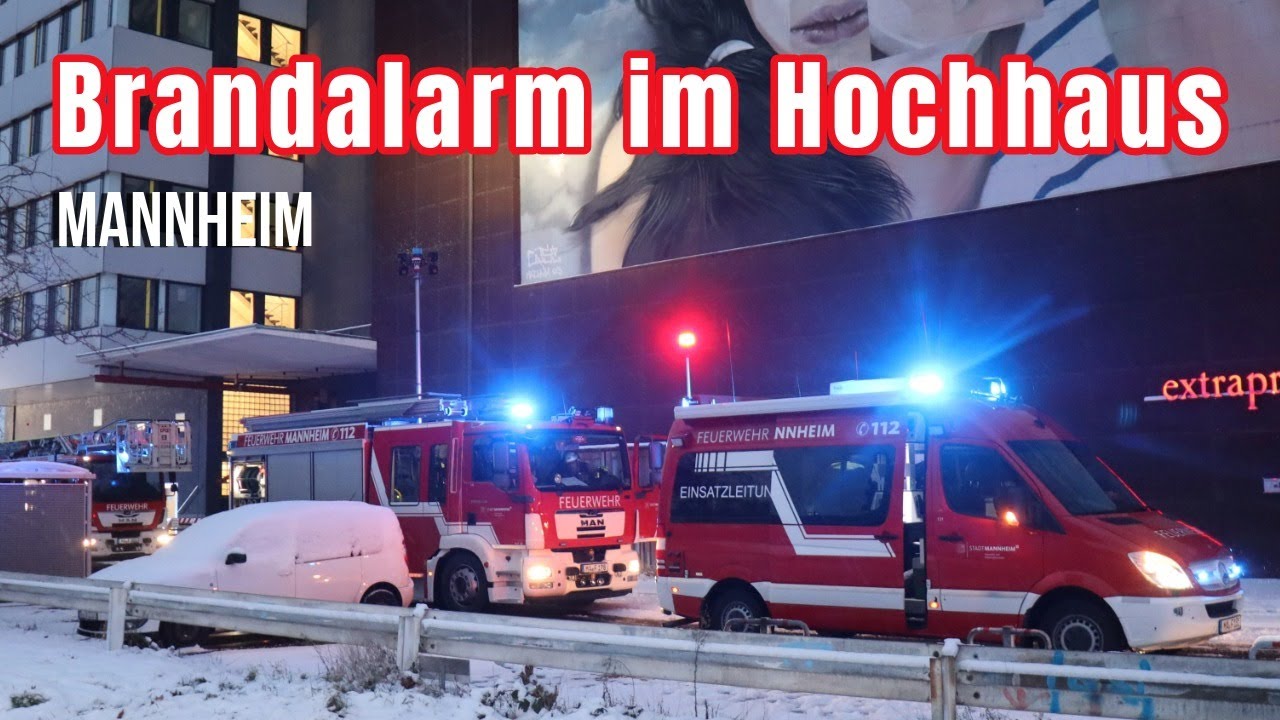 🔥 Brand in Mannheimer Bürohochhaus - Feuerwehr mit zwei Löschzügen im Einsatz