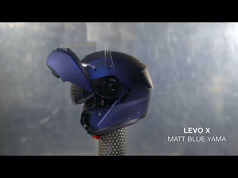 CABERG LEVO X Matt Blue Yama - HELMET VIEW 360°