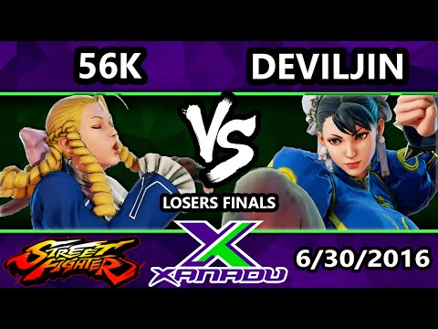 S@X 156 - DevilJin (Chun-Li) Vs. 56K (Karin) SFV Losers Finals - Street Fighter V