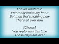 Susanna Hoffs - Those Days Are Over Lyrics