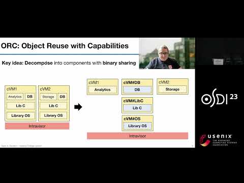 OSDI '23 - ORC: Increasing Cloud Memory Density via Object Reuse with Capabilities