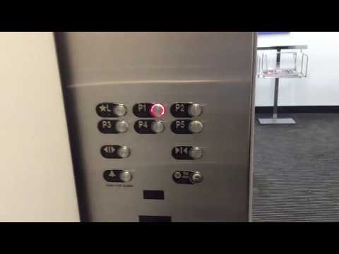 OTIS Elevonic 401 Bottom-Drive Traction Parking Elevators @ Wells Fargo Plaza, Los Angeles, CA