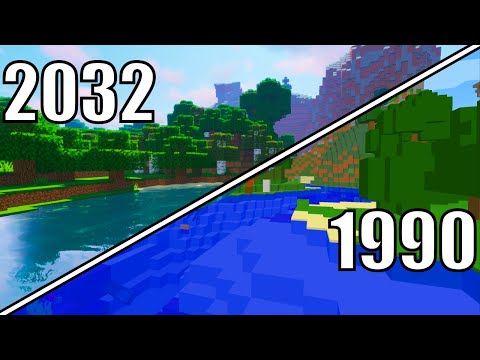 minecraft: 1990 vs 2012 vs 2022 vs 2032