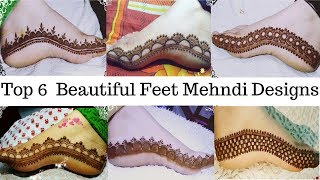 Beautiful Feet Mehndi Design  Top 6 Beautiful Feet