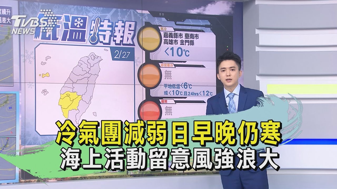 冷氣團減弱日早晚仍寒 海上活動留意風強浪大