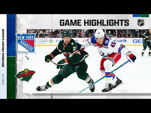 Rangers @ Wild 3/8 | NHL Highlights 2022