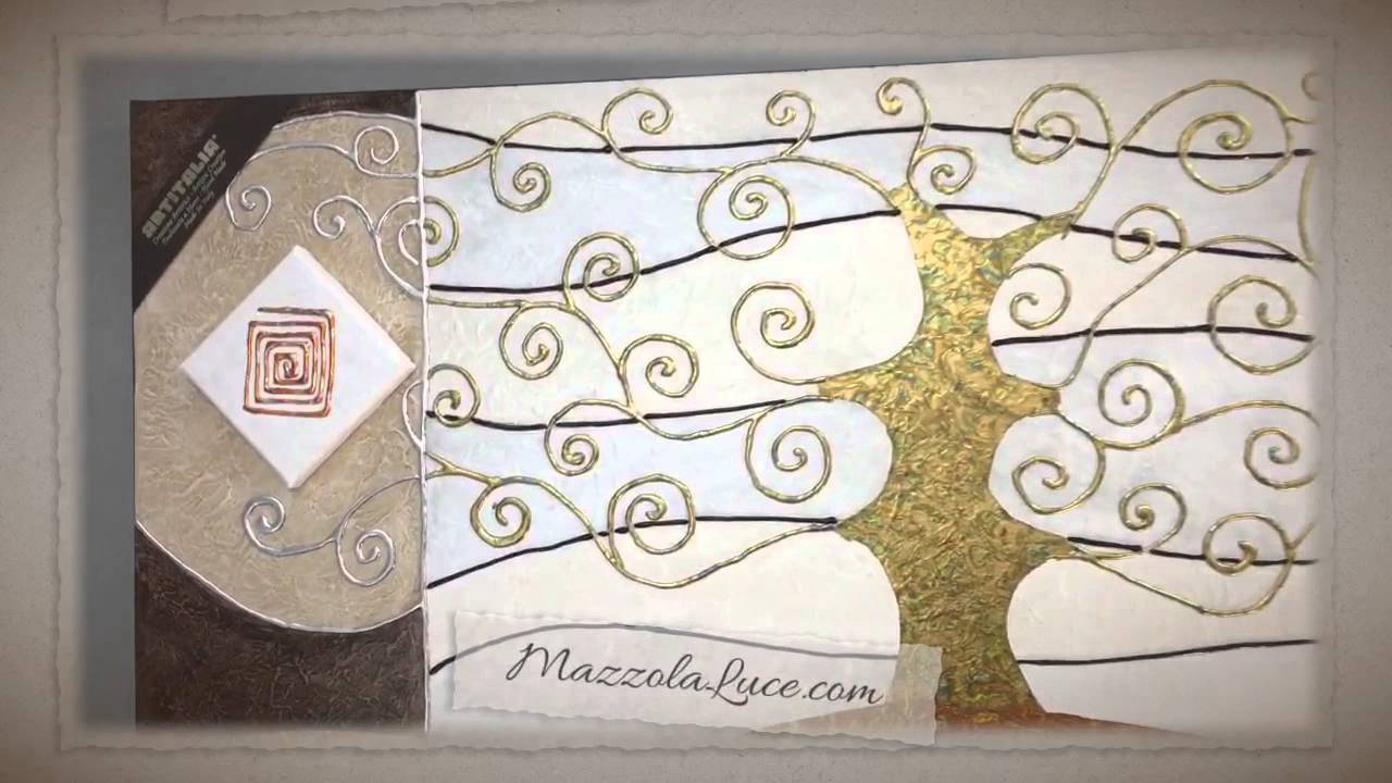 Quadro albero della vita stile Gustav Klimt www.mazzolaluce.com