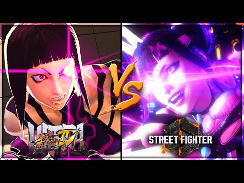 Ultra Street Fighter 4 VS Street Fighter 6 - Juri Super Move Comparison (4K)