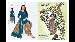 PRANJUL PRIYANSHI VOL 24 PURE COTTON SALWAR SUITS  36 PCS CATALOGUE 8347237428