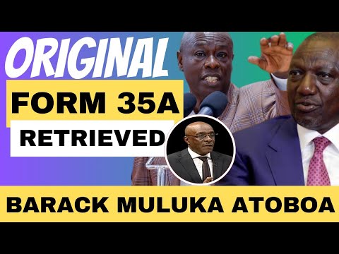 BARACK MULUKA REVEALS THE MATHEMATICAL APPROACH IN FORM35A THAT DECLARED MALAVA MP NDAKWA THE WINNER