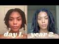 MY 2 YEAR VISUAL LOC JOURNEY TWO STRAND TWIST SEMI FREEFORM LOCS NO GEL Thequalityname