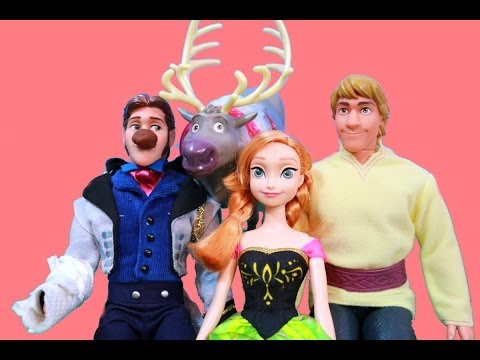 Barbie Parody Hans & Kristoff Meet Disney Frozen Anna + Sven