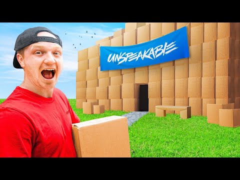 Secret Gaming Base Inside a Cardboard House!