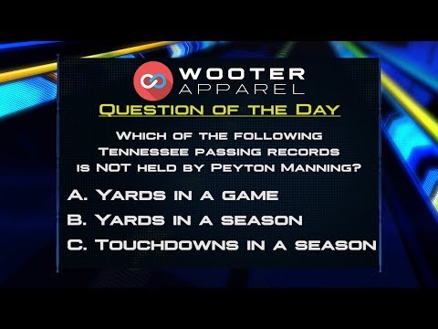 Question of the Day, Presented by Wooter Apparel: Tennessee Records