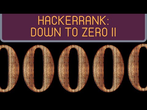Down To Zero Ii Hackerrank Python