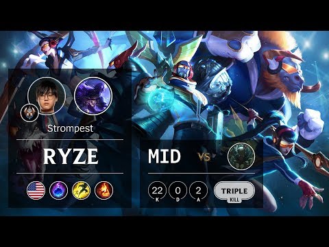 Ryze Mid vs Pyke - NA Challenger Patch 9.9