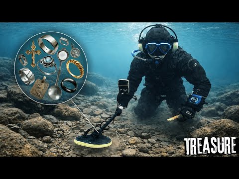 Underwater metal detecting in winter – there's gold here