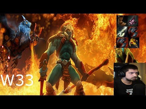w33 - Huskar Mid l Ez Game 7.19 Update Patch l dota2 mmr Pro Gameplay 4