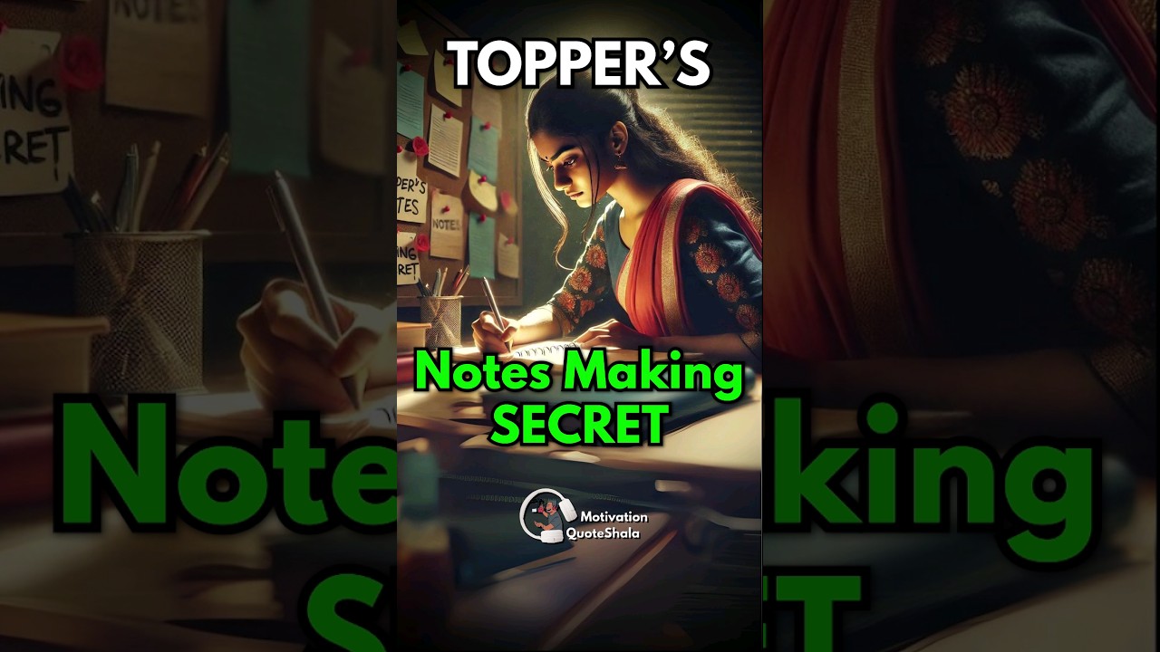 3 Best Notes Making Method 🔥 Toppers कभी नहीं बताएँगे  #studytips #studymotivation