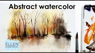 Watercolor Abstract Painting tutorial using a palette knife!
