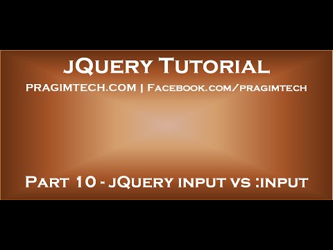 jQuery input vs input