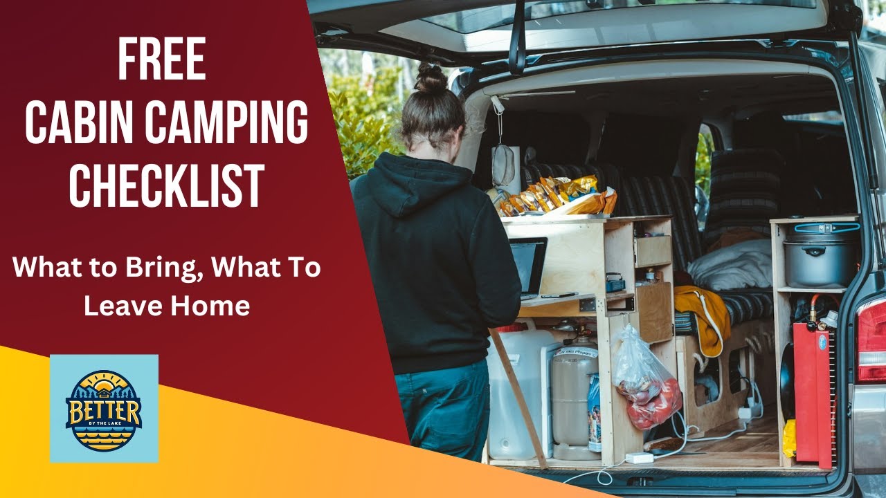 Simple 45 Item Printable Checklist for Camping in a Cabin