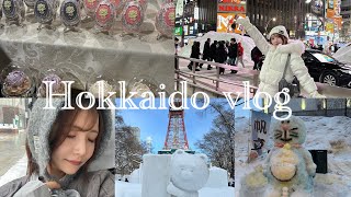札幌、富良野、小樽を巡る3泊４日北海道vlog☃️❄️札幌雪まつり|すすきの|北海道グルメ|小樽|富良野|ニングルテラス|ふらの歓寒村|味噌ラーメン🍜|ジンギスカン🥩|寿司🍣|スープカレー🍛|