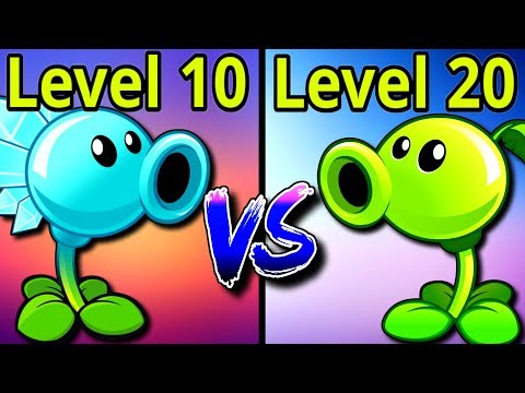 Snow Pea 10 VS Peashooter 20 - Premium vs Free Plants - PVZ 2